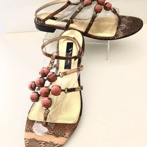 Nina Sandal Leather Beaded